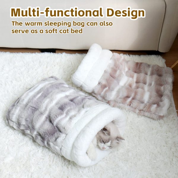 CHULPET Cat Sleeping Bag, Puppy Sleeping Bag, Warm Pet Sleep Sack