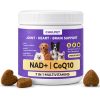 NAD+ CoQ10 Multivitamin Soft Chews for Dogs, Joint & Heart Support NMN+Resveratrol+CoQ10 for Cellular Energy Full-Spectrum Multivitamin & Joint Support. Chicken Flavor, 100 Chews